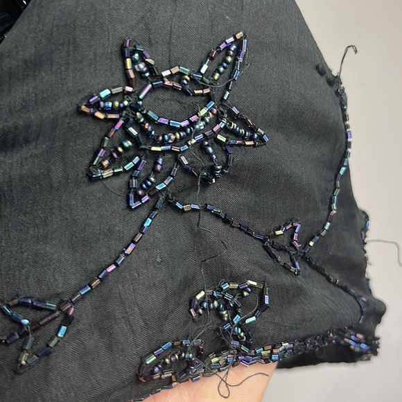 JMD New York silk lining short sleeve dress Zip back sequin detail size MP - Picture 5 of 8